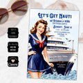 custom cruise invitations with woman for her